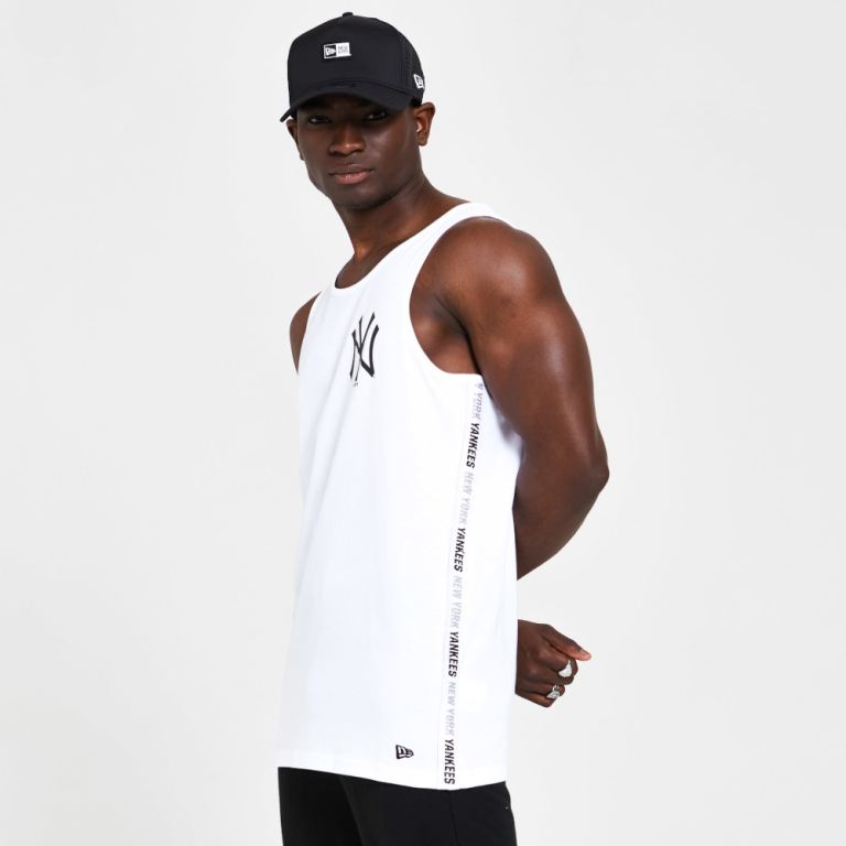 Ropa New Era Mlb Blancos - New York Yankees Taping Tank Top 31207XBFD